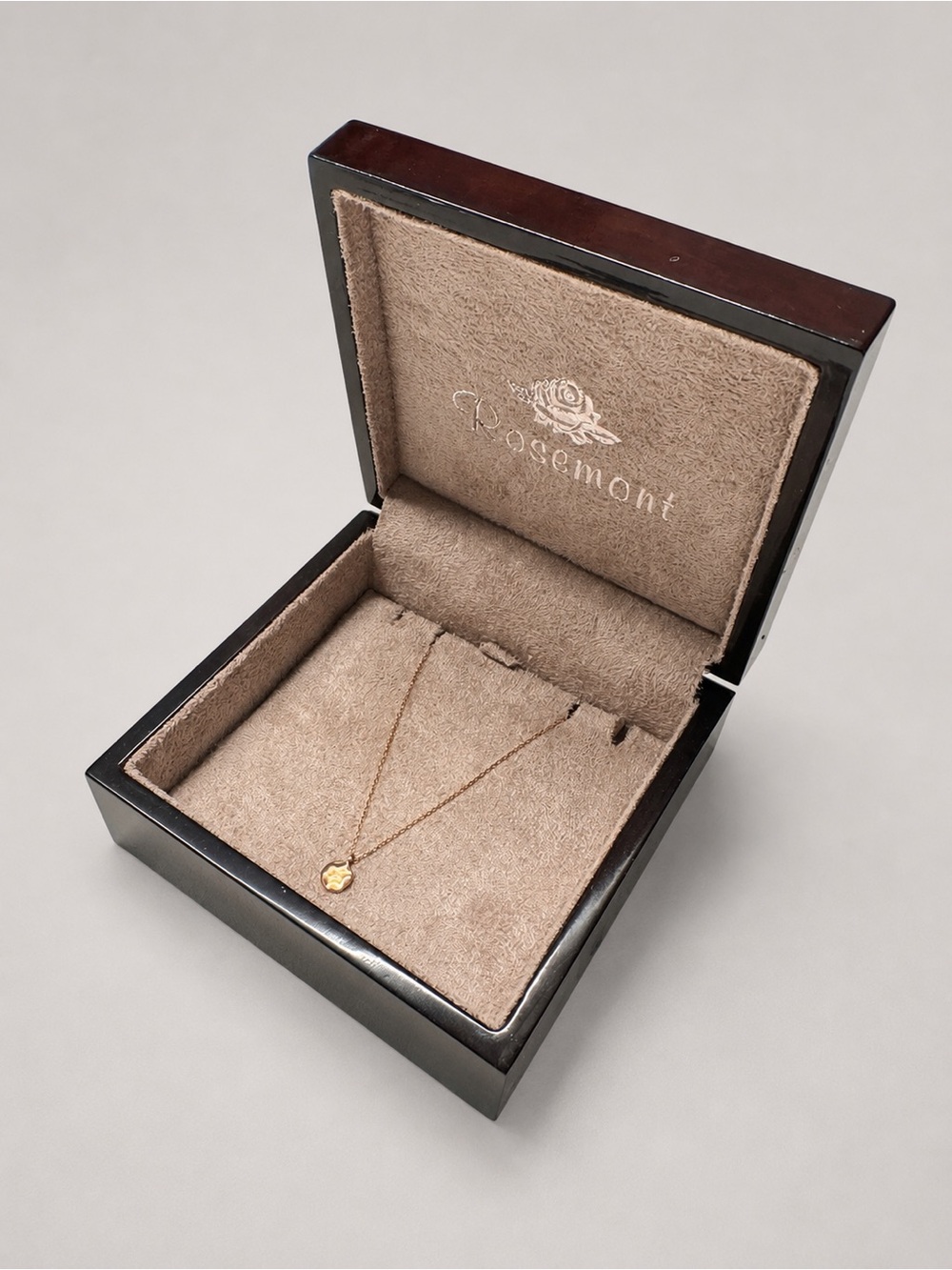 Rose Gold Pendant Necklace - Minimal Round Charm Staple Casual Classic